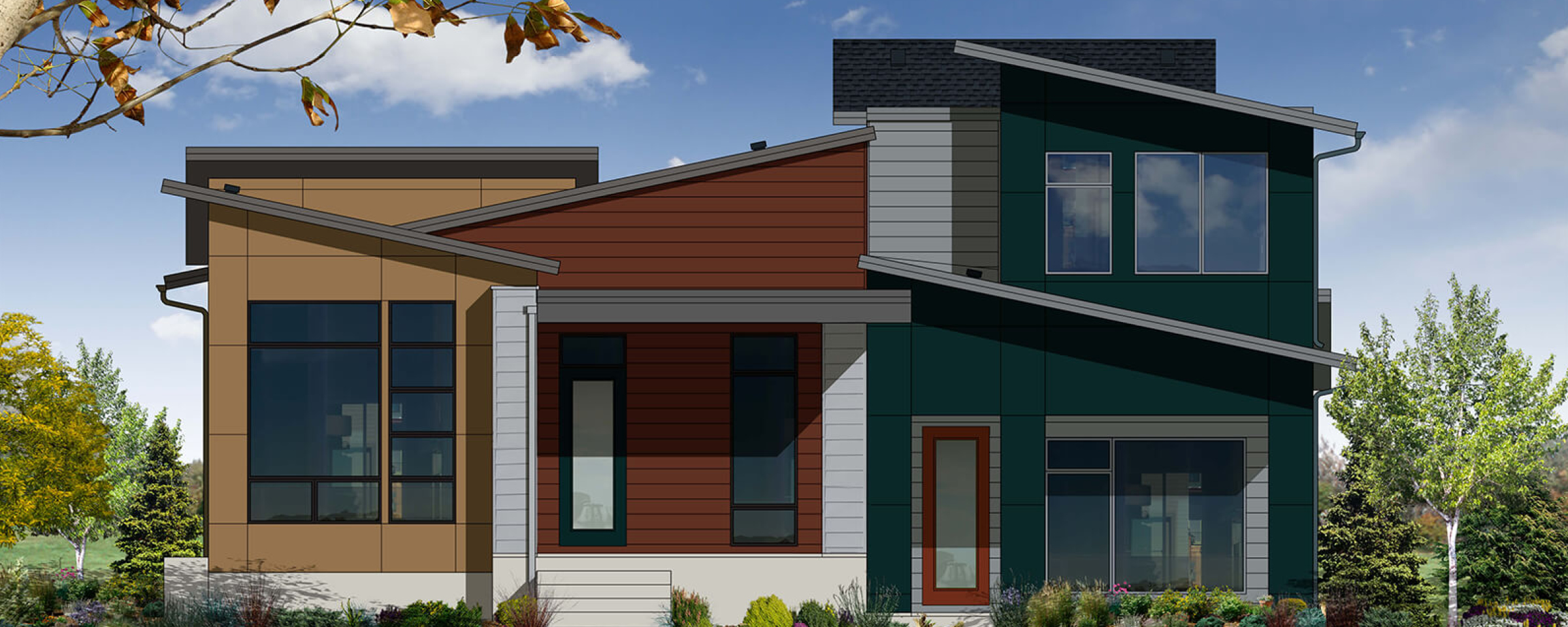 Modern home rendering