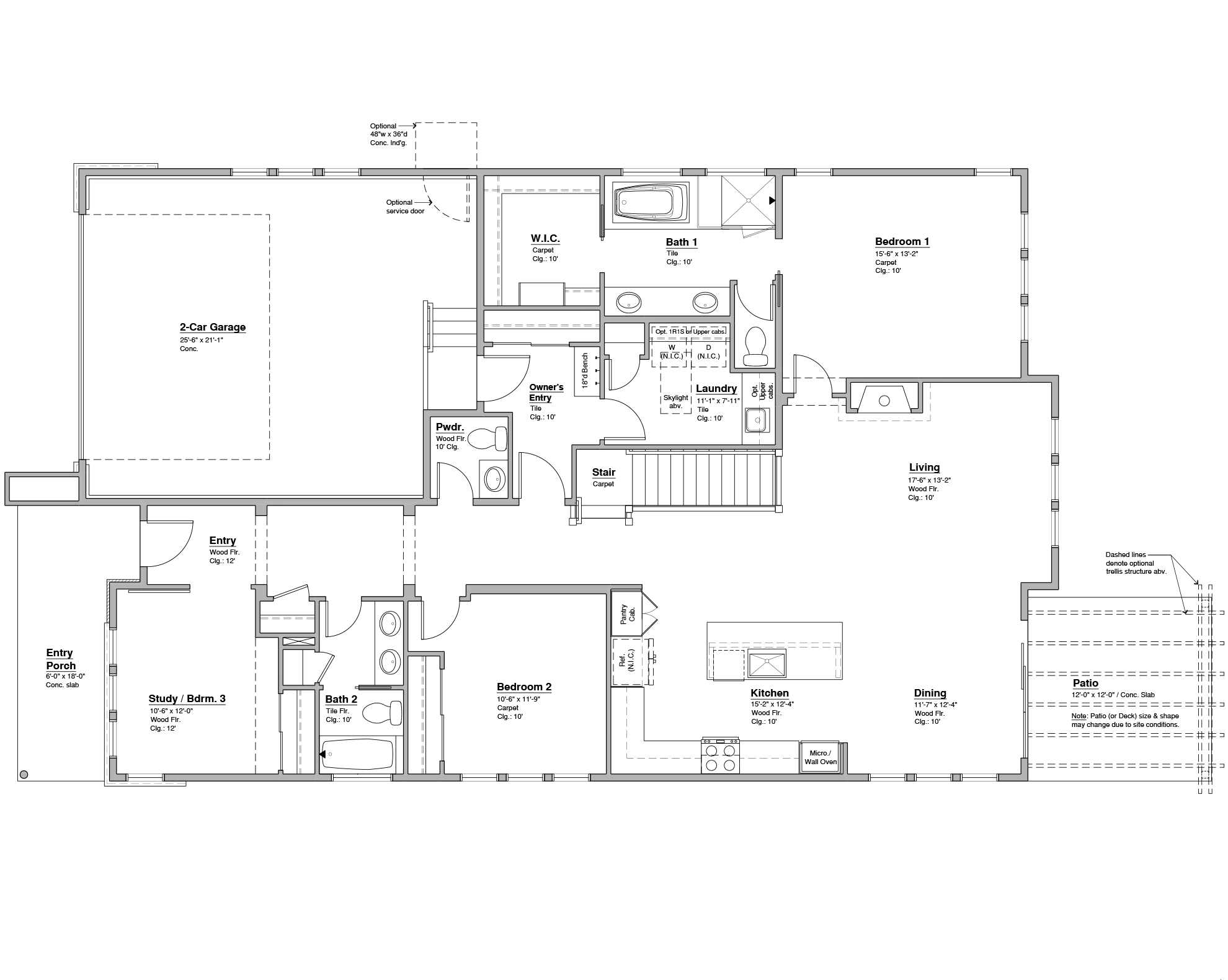 2000 Ranch Front Load Modern Prairie Main Level