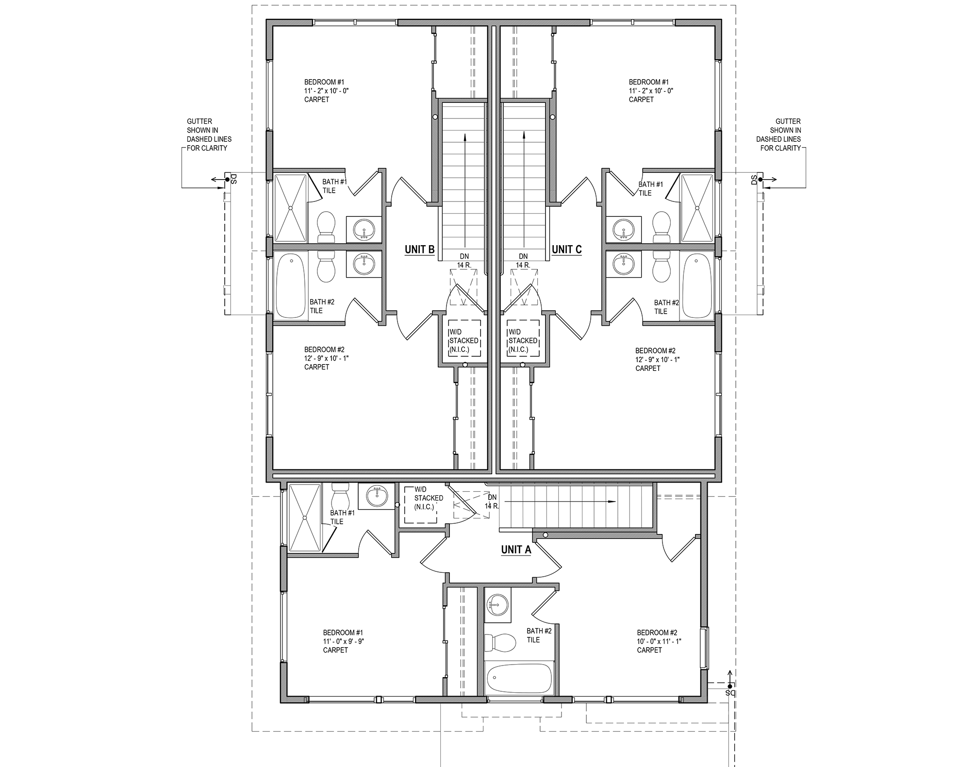 triplex second story floor plan