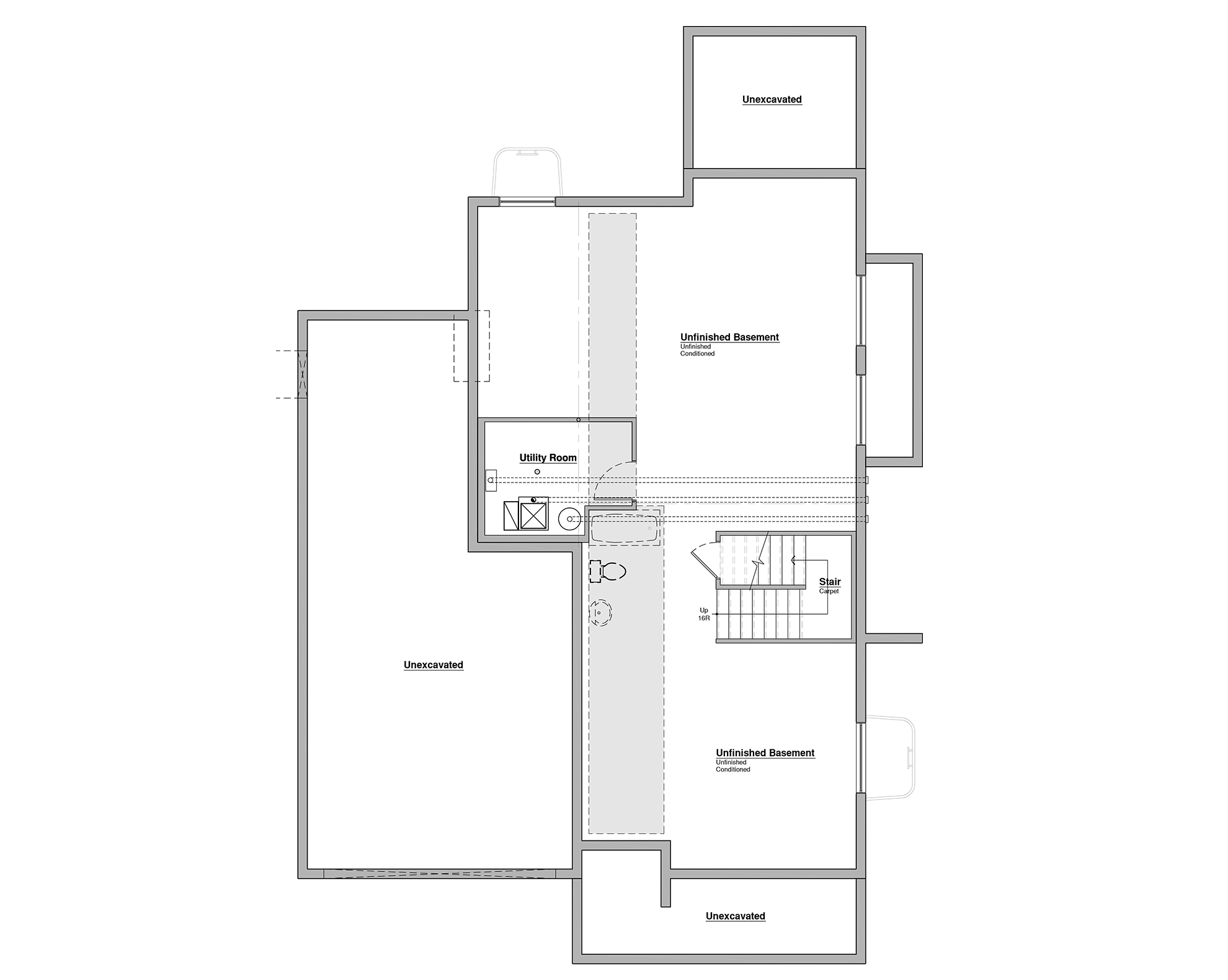 Semi-Custom basement floor plan