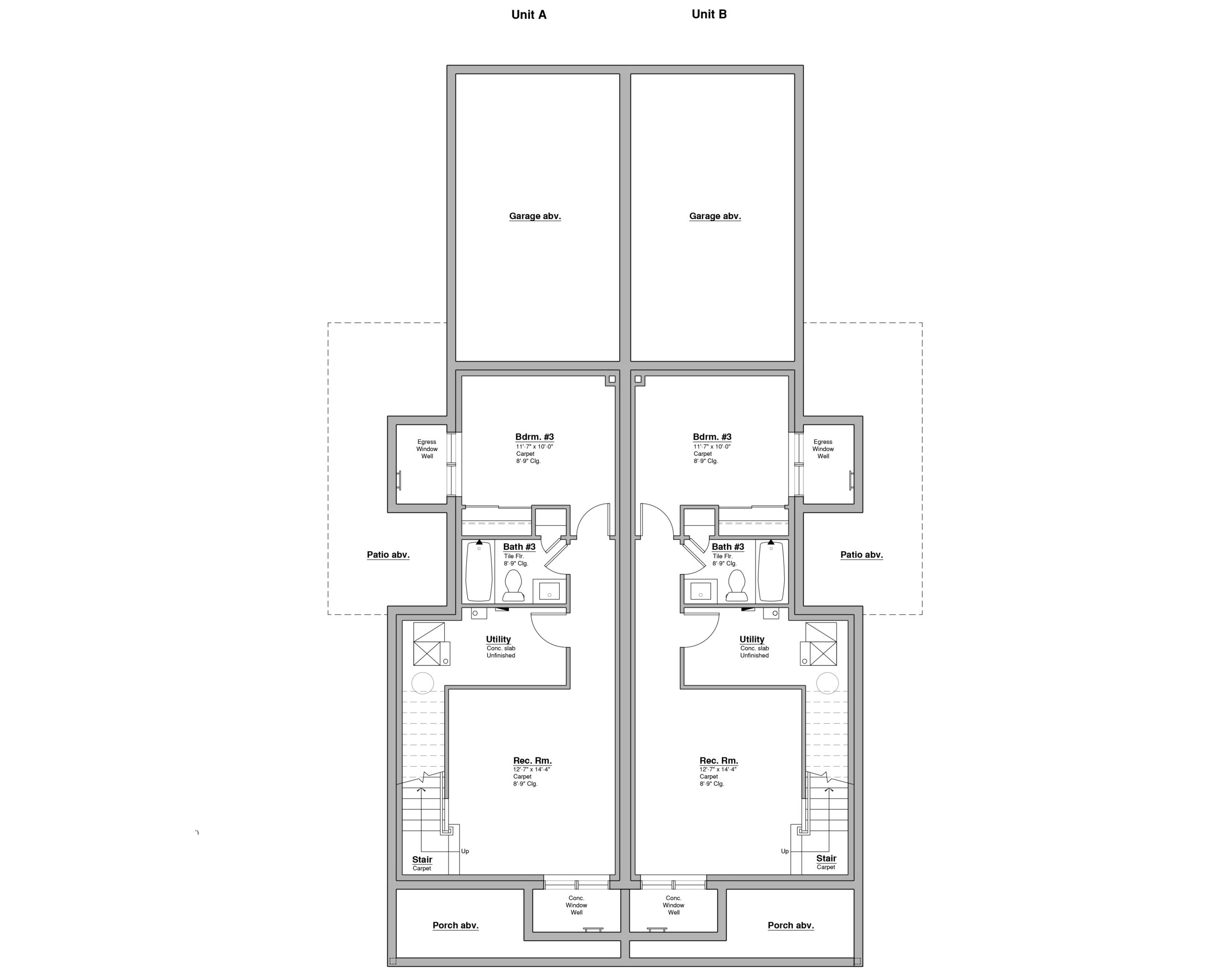 Duplex basement floorplan
