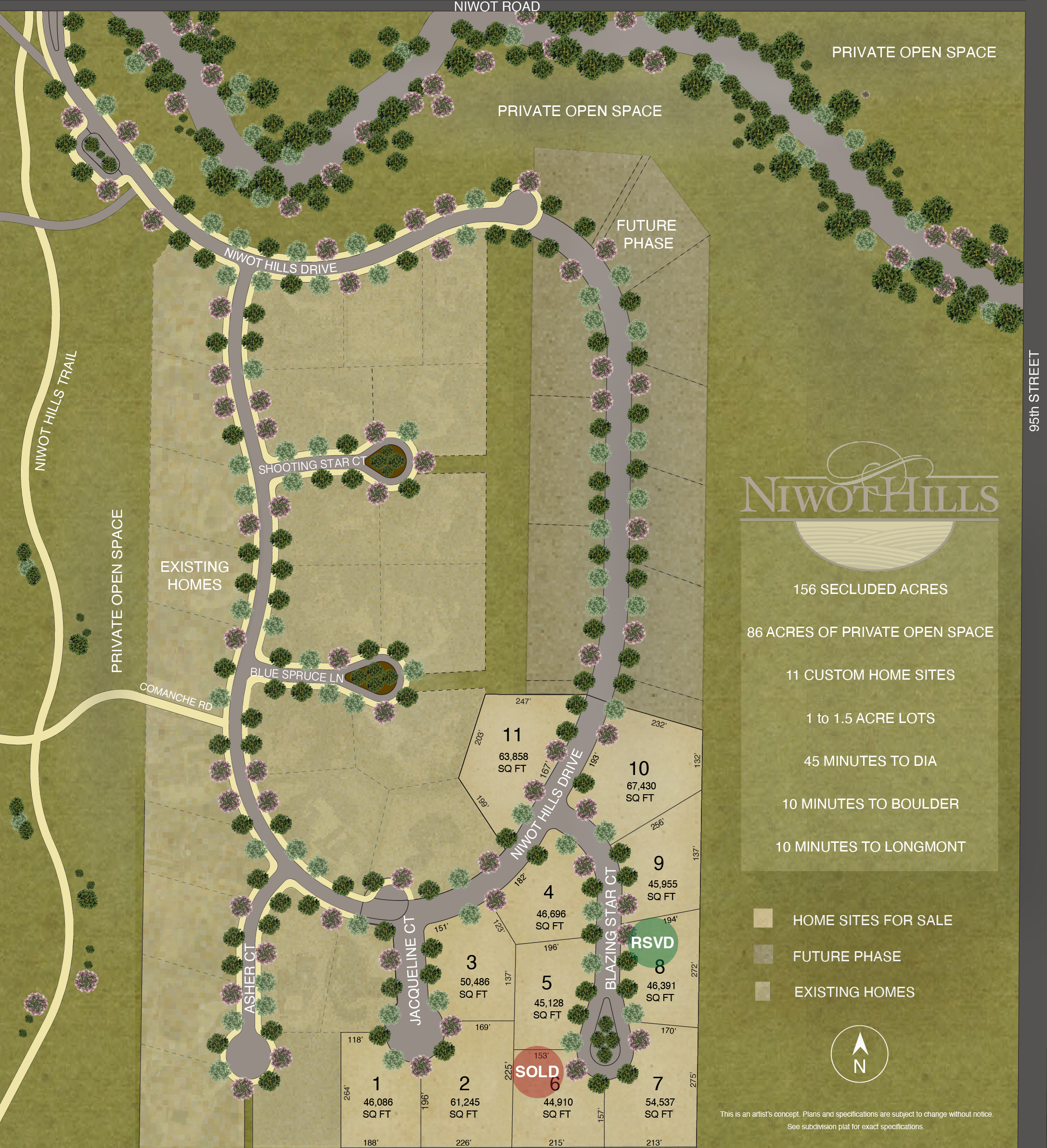 Niwot Hills - Community Map